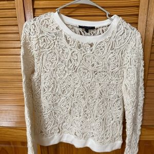 Womens thick corded Lace top